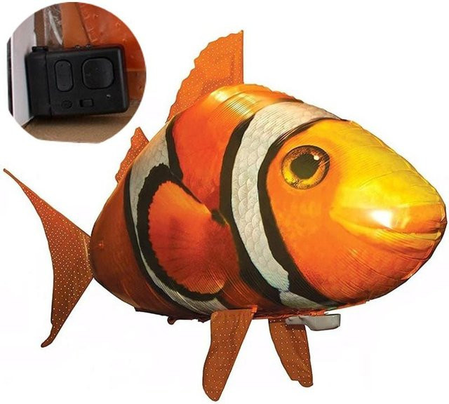 NimbusNectar Clownfisch Helikopter, ferngesteuert, orange, blau - Bild 1