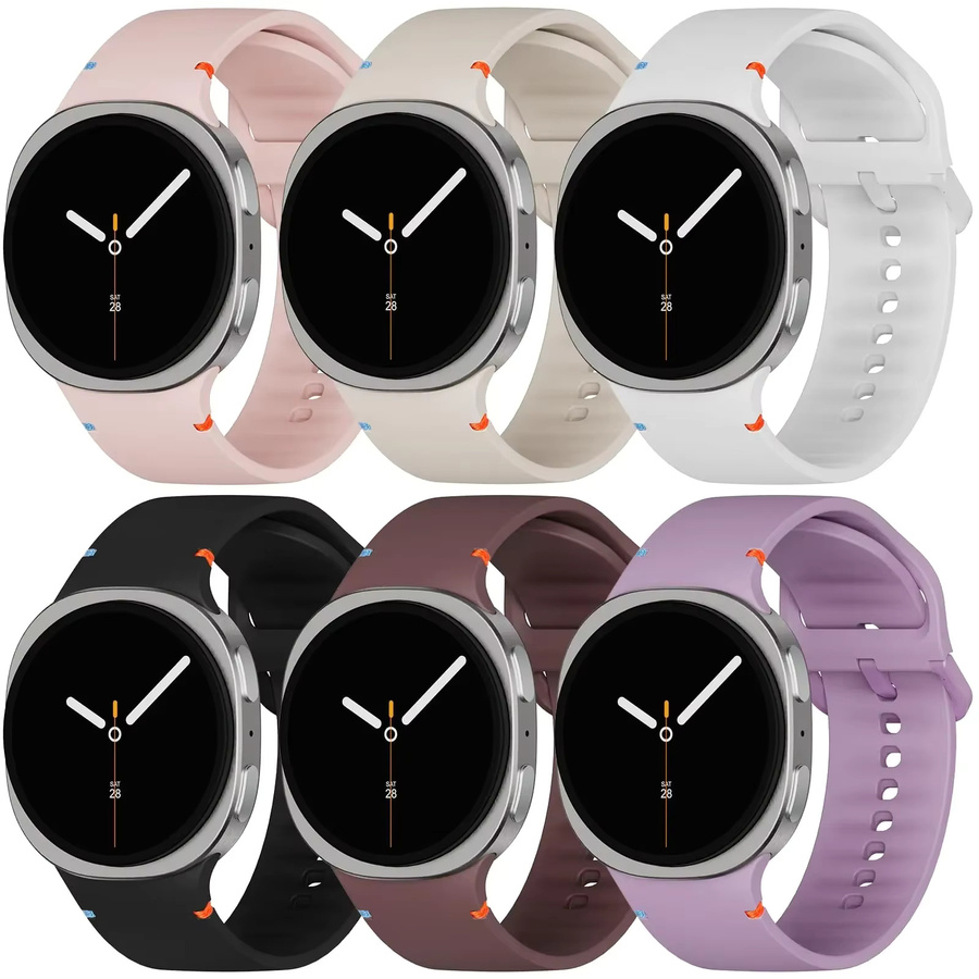 Silikonarmband für Samsung Galaxy Watch 8, Schwarz, Unisex - Bild 2