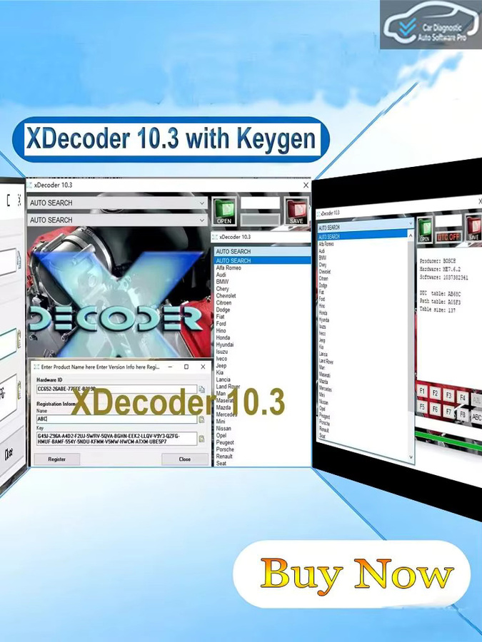 XDecoder 10.3 ECU-Programmierer für Chiptuning und Remapping mit DTC-Entferner und unbegrenztem Keygen - Bild 1