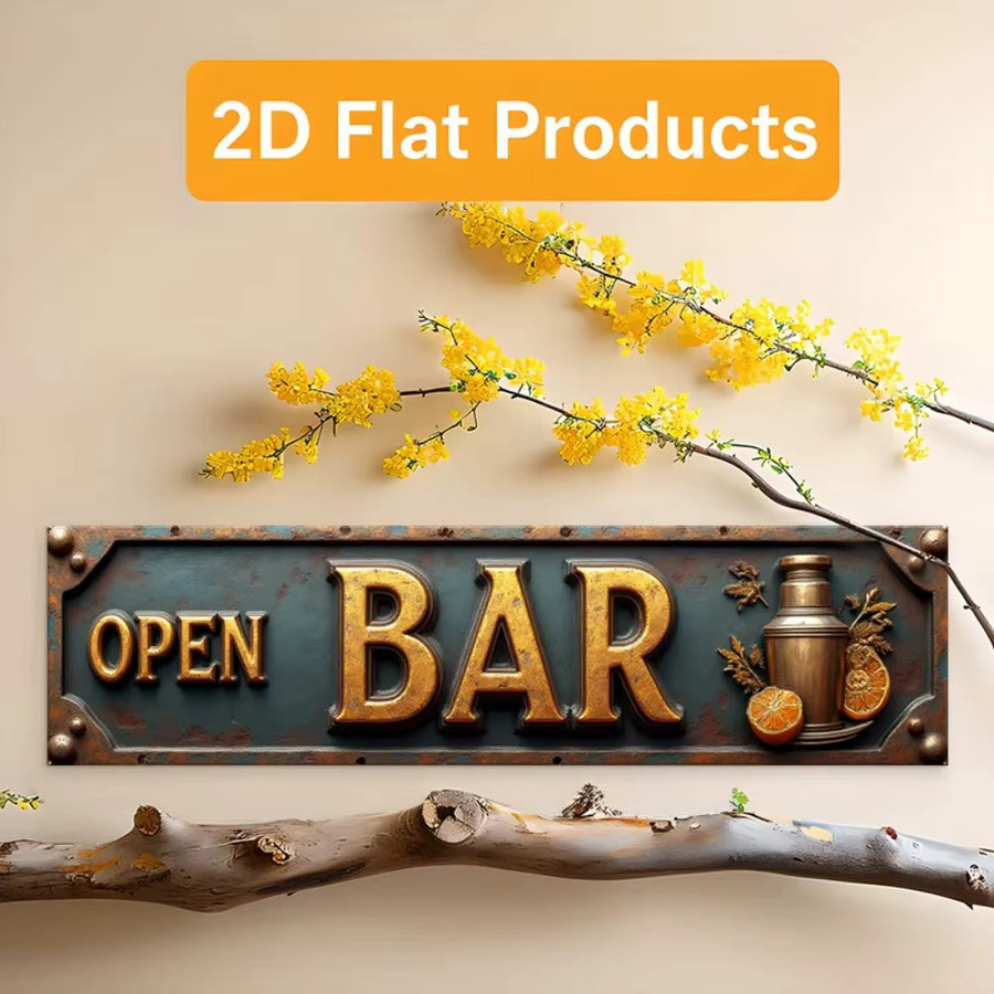 CIFBUY Retro-Metallschild in Grün als nostalgische Wanddekoration für Café und Restaurant, rechteckig mit vorgebohrten Löchern, B/H: 40,0 x 10,0 cm - Bild 2