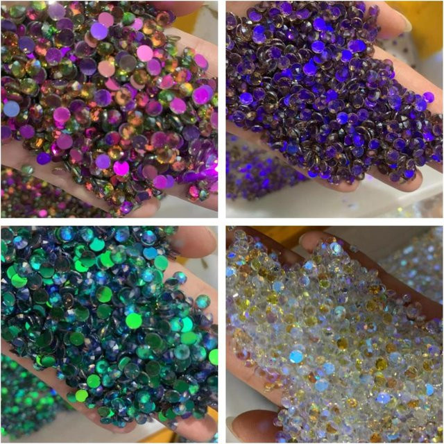 nailsworld Strasssteine, grüner Glanz, Nail Art Dekorationen - Bild 1