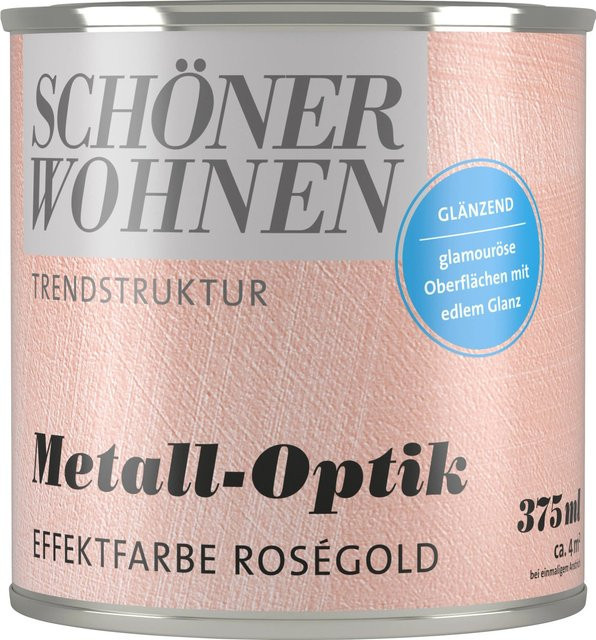 Schöner Wohnen Trendstruktur Metall-Optik Rosegold 375 ml - Bild 1