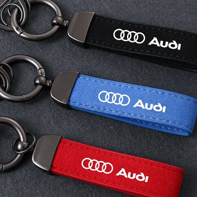 Audi Schlüsselanhänger Metall, Wildleder, Unisex - Bild 1
