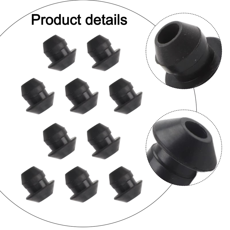 10 Stück VIBRATITE Gummi-Kraftstofftank-Schlauchösen in Schwarz für Rasenmäher und Ölleitungen (Teilenummer 0000 989 0516) - Bild 4