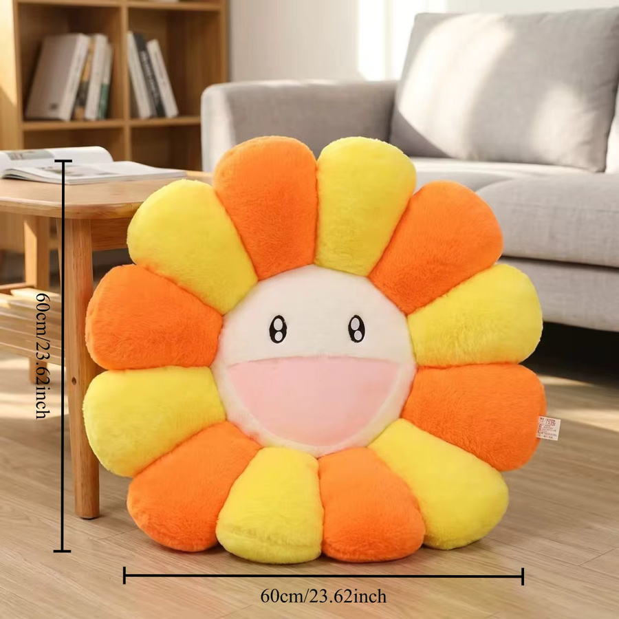 Bandai Murakami-Stil Blumenförmiges Plüschkissen, Mehrfarbig, 1-teiliges Set - Bild 4