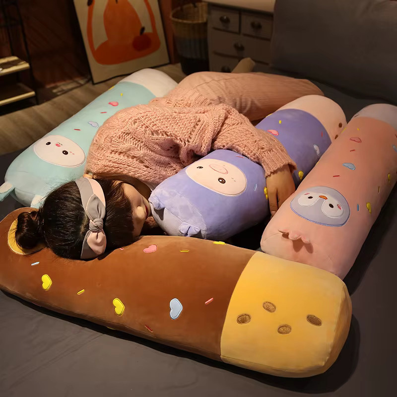 PUNIDAMAN Plüschtier Bär Schwein Pinguin Kaninchen langes Kissen - Bild 2