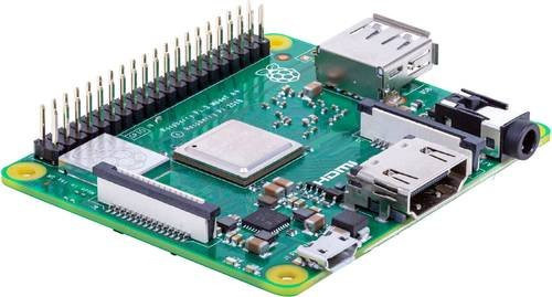 Raspberry Pi 3 A+ Einplatinencomputer mit 512 MB RAM, 4 x 1.4 GHz, Wi-Fi und Bluetooth in Grün - Bild 1