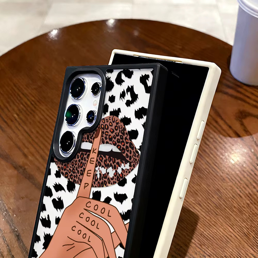 AKABEILA Silikon Handyhülle mit Leoparden-Lippen-Design für Samsung Galaxy A-Serie in Multicolour - Bild 4