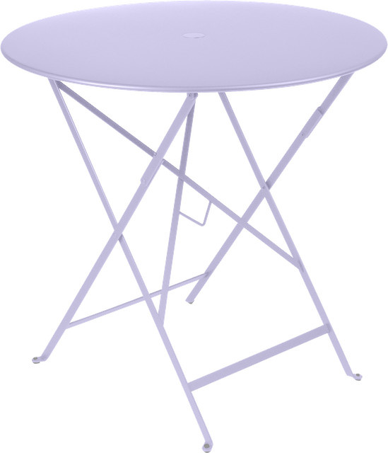 Fermob Bistro Klapptisch Rund aus lackiertem Metall in Beige und Purple - Bild 1