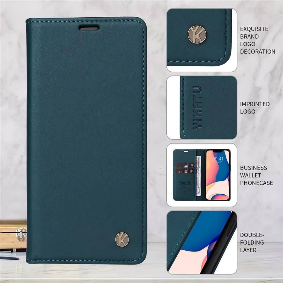 Magnetische Leder-Kartenhülle für Xiaomi 17T Pro 5G in Rot mit Wallet-Funktion - Bild 2