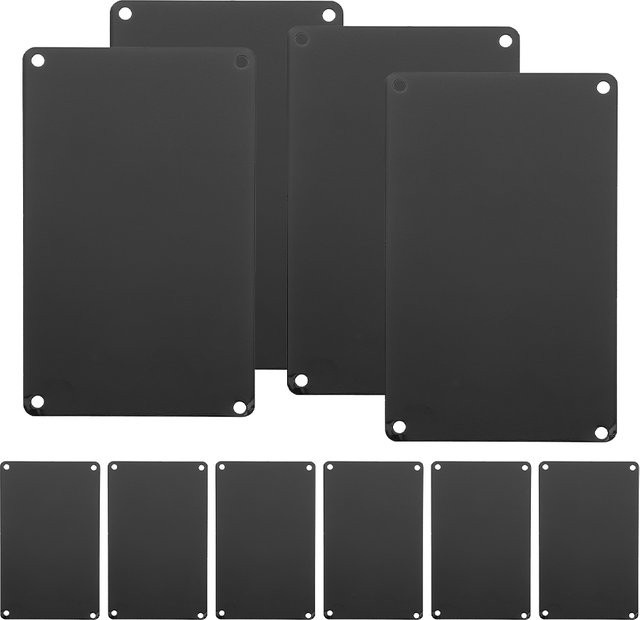 10 Stück leere Namensschilder aus oxidiertem schwarzem Aluminium für DIY-Gravuren - Bild 1