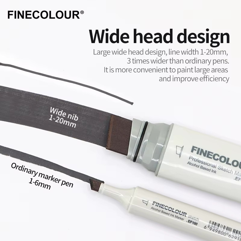 Finecolour Alkohol Marker für Kunst und Design, Breite: 20 mm, Farbe: Grün, Permanent - Bild 5