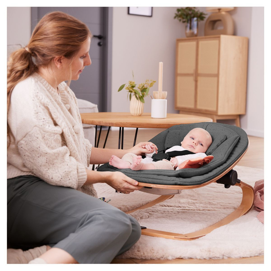 Hauck Alpha Plus 4-tlg. Newborn Set Hochstuhl mit Neugeborenenaufsatz Wippe Eco und Baby Seat in Grau - Bild 7