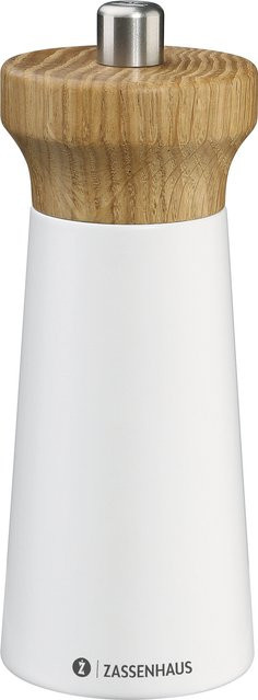 Salzmühle Zassenhaus Westerland aus Holz und Keramik in Weiß und Braun, Höhe: 14,0 cm - Bild 1