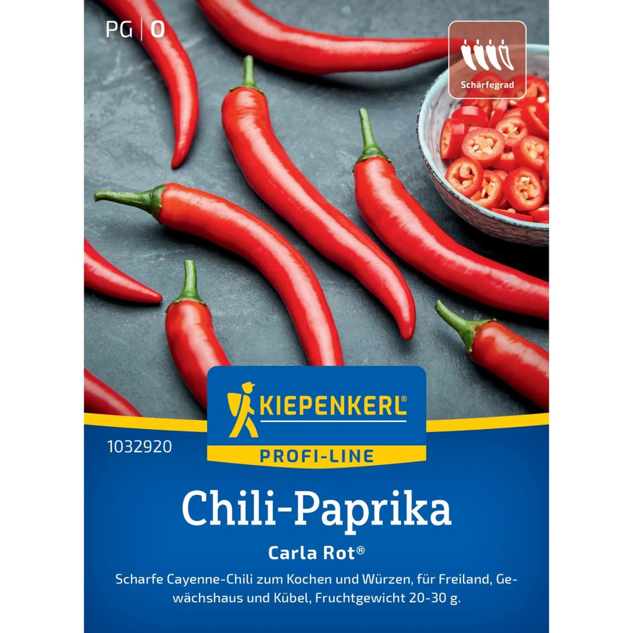 Kiepenkerl Profi-Line Chili-Paprika Carla Rot F1-Hybride Gemüsesamen - Bild 2