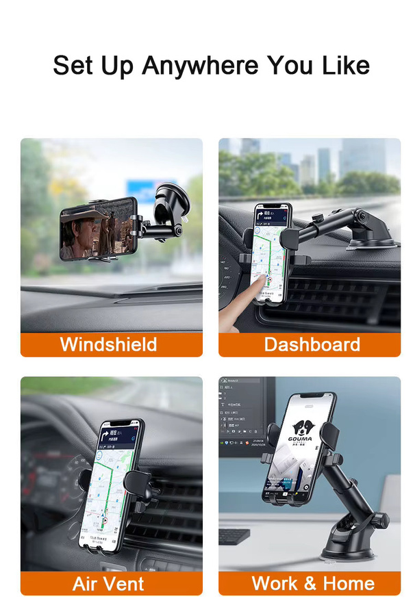 KAFNHCKA Universal Handyhalterung für das Auto mit Lüftungsschlitz-Halterung in Schwarz - Bild 5