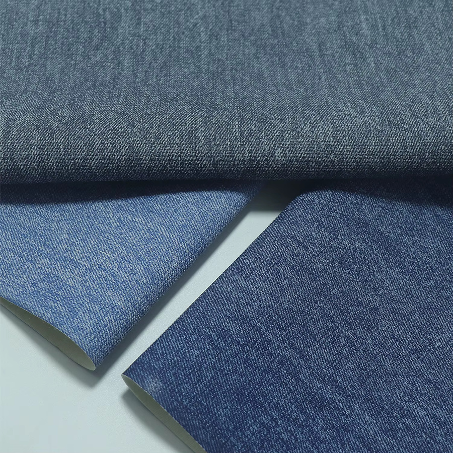 Kunstleder-Denim-Lederstoff in Blau für DIY-Projekte, 1 Rolle, Breite: 30 cm, Länge: 135 cm - Bild 5