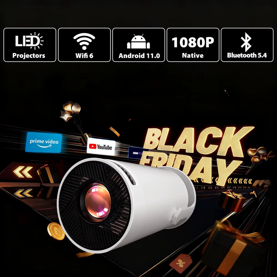 MAOHUTER HY300 M300 Projektor 4K UHD LED Heimkino mit Android 11 und Dual Wi-Fi 6 in Weiß - Bild 7