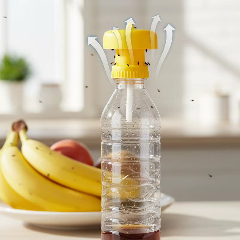 5-in-1 Fruchtfliegenfalle Gelbe Drosophila-Falle zur Insektenkontrolle für Haus, Bauernhof und Obstgarten - Bild 3