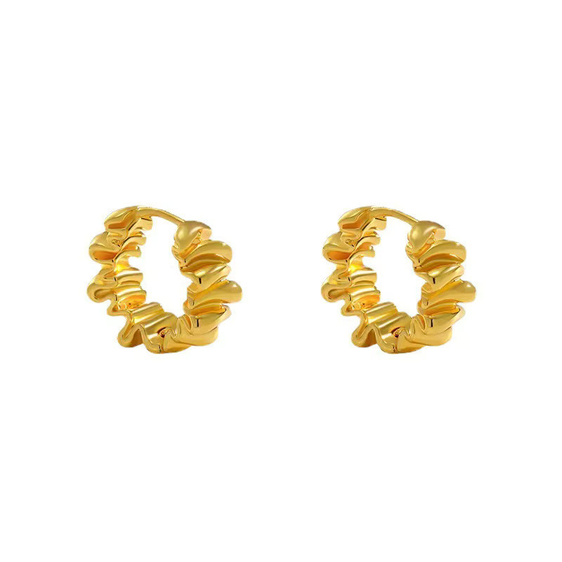 Ohrringe Messing, Gold, Damen - Bild 3