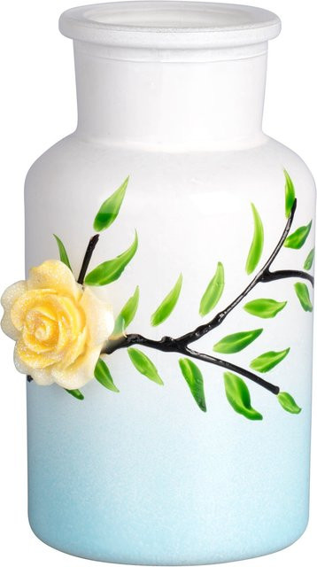 Viva Domo 3D-Glas-Vase in Weiss für Schnittblumen - Bild 1