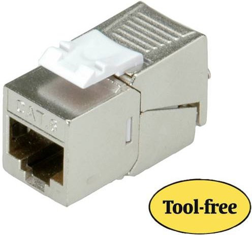 Roline RJ45-Einbaumodul CAT 6 Ethernet LAN in Silber - Bild 1