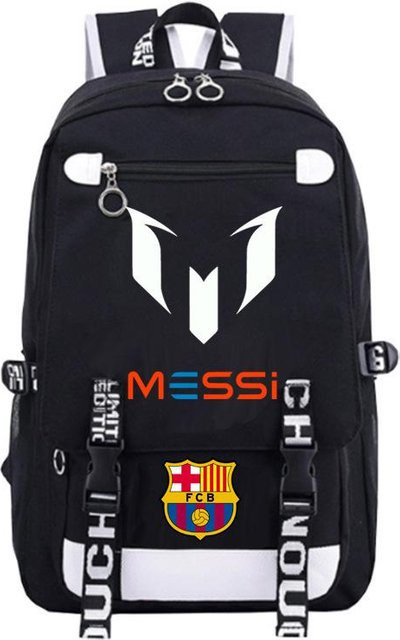 3-teiliges Schulrucksack-Set in Schwarz aus Oxford-Stoff mit großem Fassungsvermögen inklusive Federmäppchen und Schultergurt - Bild 1
