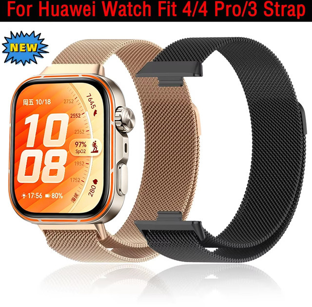 Uhrenarmband Milanese Loop, Edelstahl, Unisex, für Huawei Watch Fit 5 4 Fit 3 - Bild 1