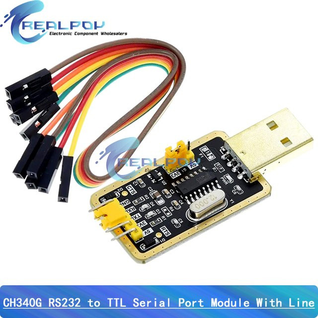 REALPOY CH340G USB auf TTL RS232 Modul für Arduino DIY Kits mit USB-C Anschluss - Bild 1