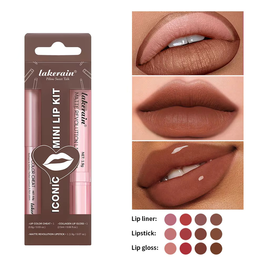 ibcccndc Lippenstift-Set, mattschwarz, Matt, Unisex - Bild 6