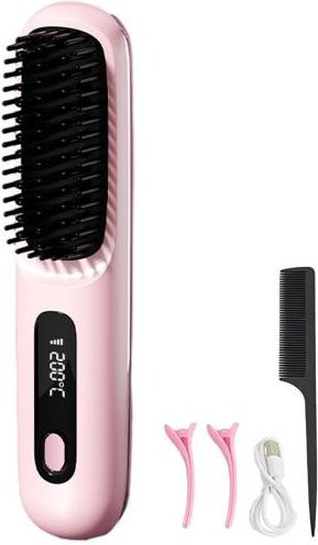 SuNace Ionische Haarglätterbürste, Rosa, Unisex - Bild 1
