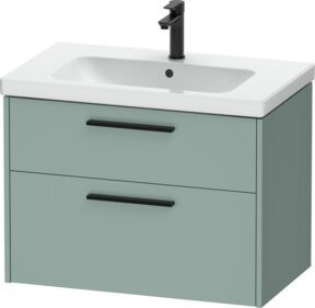 Duravit Waschtischunterschrank D-Code in Fjordgrün mit internen Schubladen, Wandmontage, B/T/H: 78,4 x 55,5 x 46 cm - Bild 1