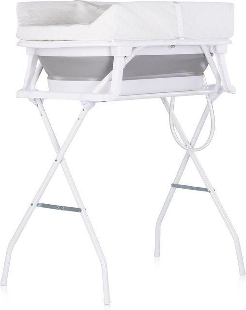 Chipolino Sonata 2 in 1 Babywanne und Wickeltisch mit Ständer, faltbar, inklusive Thermometer, grau, bis 11 kg - Bild 1