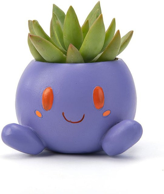 Aoger Kawaii Pokemon Oddish Sukkulenten-Blumentopf aus Keramik in Lila - Bild 1
