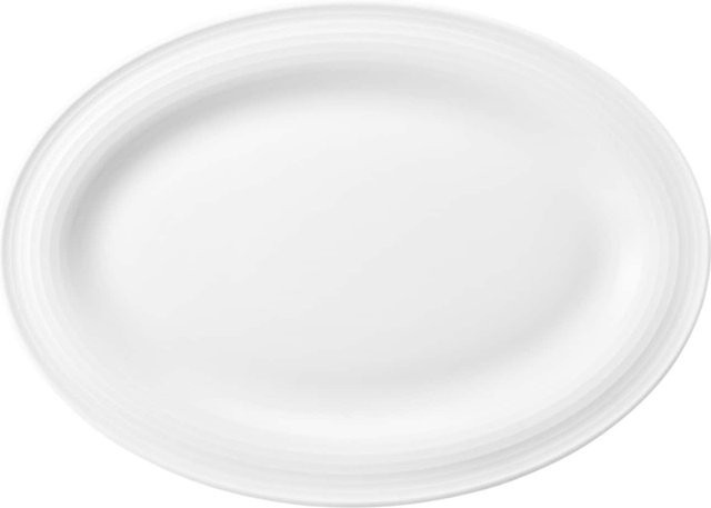 Seltmann Weiden Servierplatte Beat aus Porzellan in Weiß, B: 25,4 cm, T: 18,1 cm - Bild 1