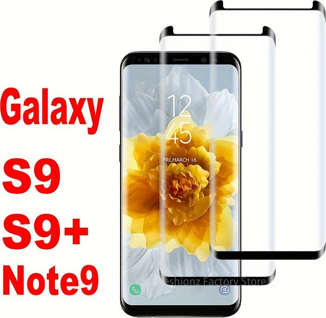 3D-Displayschutz aus gehärtetem Glas für Samsung Galaxy S9, S9+ und Note 9, transparent, bruchsichere Folie - Bild 1