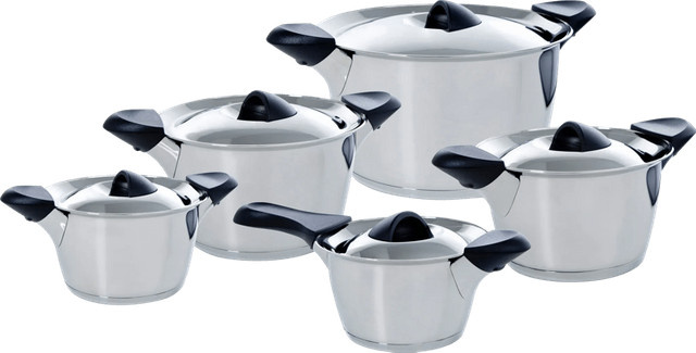 BK Q-Linair Classic 5-teiliges Topfset aus Edelstahl in Silber - Bild 1