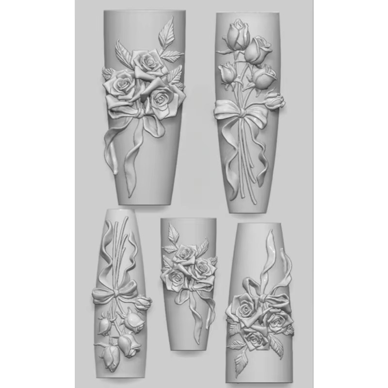 HNKMP Nagel-Silikonform Blumen-Rosen, 3D-Nageldekoration, Unisex - Bild 3