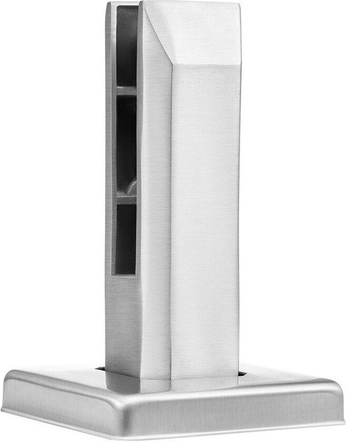 10er Set quadratische Glas Geländerhalterung aus Edelstahl in Silber von Buying Solutions, MB für Glasstärken 8 bis 12 mm - Bild 1
