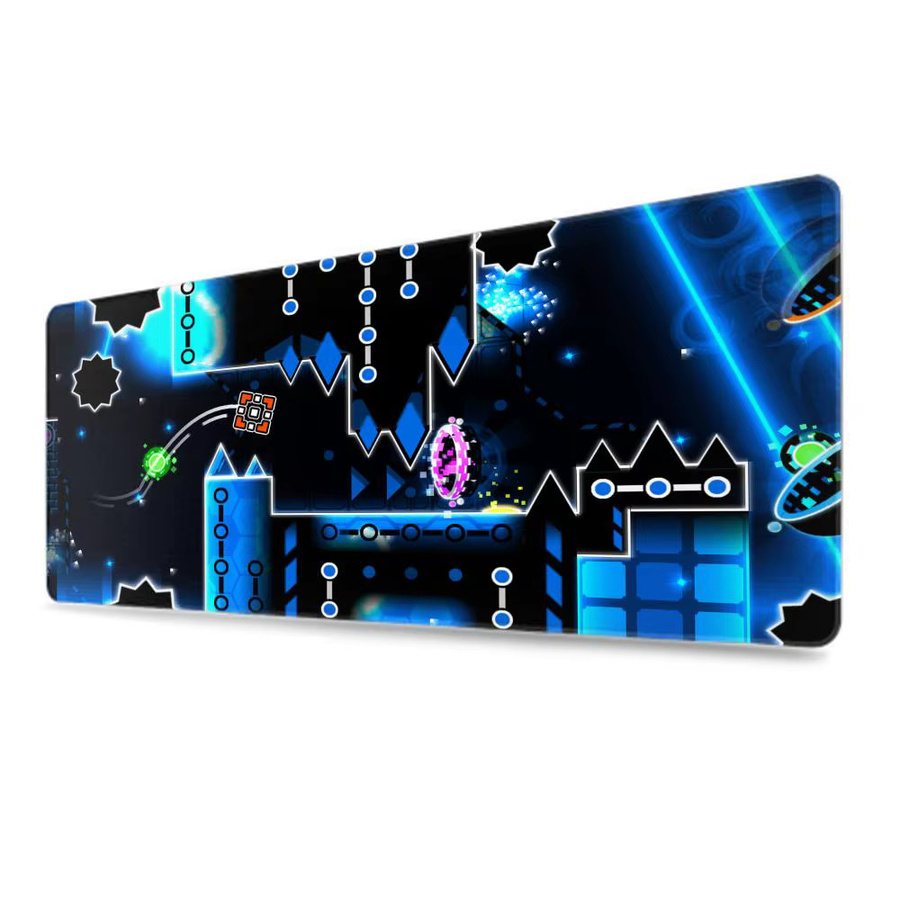 HYBXAXC Mauspad Geometrie Dash Gaming Schreibtisch Matte in Schwarz - Bild 2