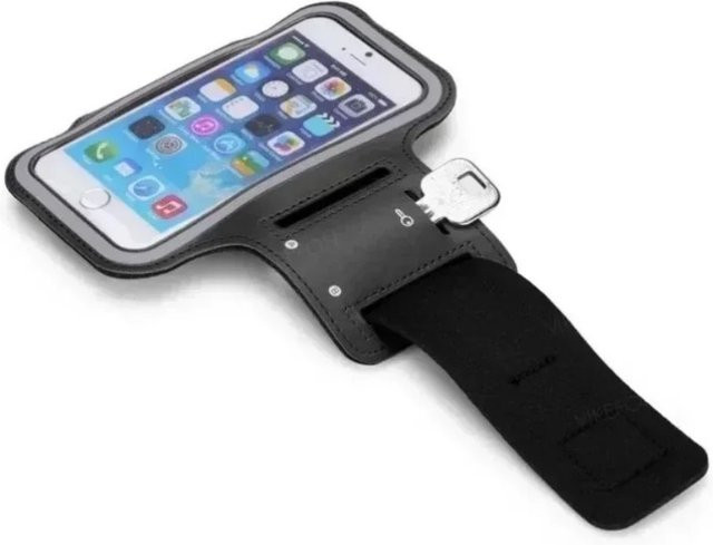 VIKEFON Atmungsaktive Lauf-Handy-Armbandtasche mit Touchscreen und Schlüsseltasche für iPhone 12-17 Pro Max und Android-Smartphones für Fitness und Workout - Bild 1