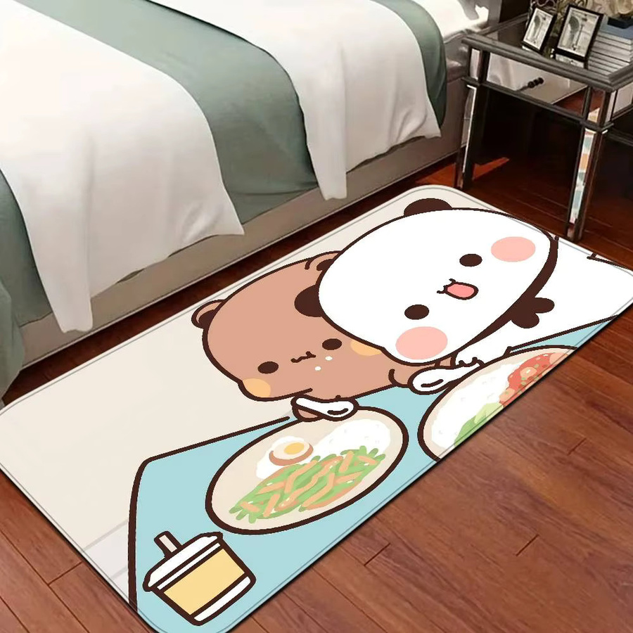 DUDU UND BUBU Bodenmatte mit Streifenmuster, rutschfest und wasserabsorbierend für das Schlafzimmer - Bild 3