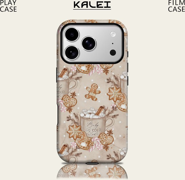 Potdemiel Magnetische Handyhülle für iPhone 17 16 15 14 13 Pro Max Plus, Robuste Doppel-Schicht-Schutzhülle in Warmer Kakao - Bild 1