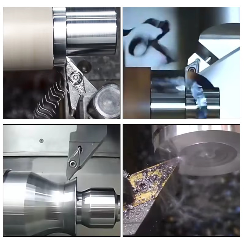 XCAN 10 Stück Aluminiumeinsätze DCGT070202 DCGT070204 DCGT11T304 AK K10 Drehwerkzeuge für CNC-Drehmaschinen in Silber - Bild 4