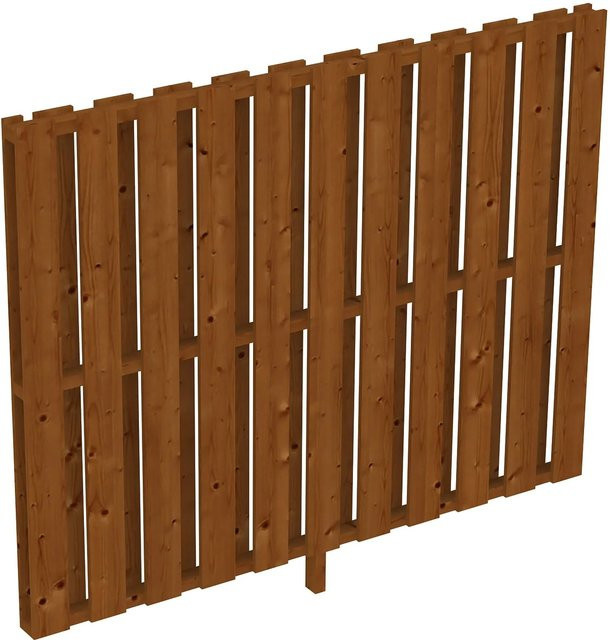 Skan Holz Deckelschalung Seitenwand aus Douglasie in Nussbaum, B: 205 cm, H: 160 cm - Bild 1