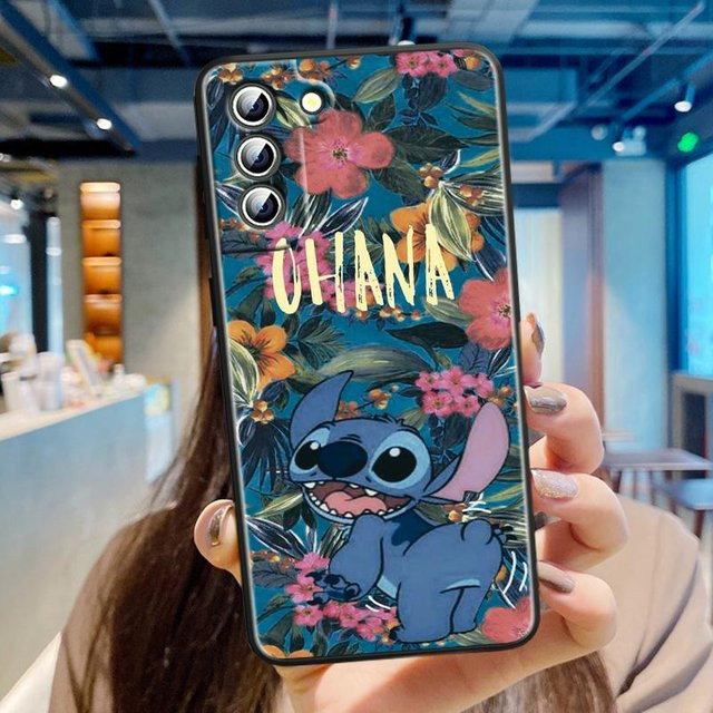 Stitch Cartoon Handyhülle aus schwarzem TPU für Samsung Galaxy S24 S23 S22 S21 S20 FE S10 Plus Ultra Pro Lite 5G - Bild 1