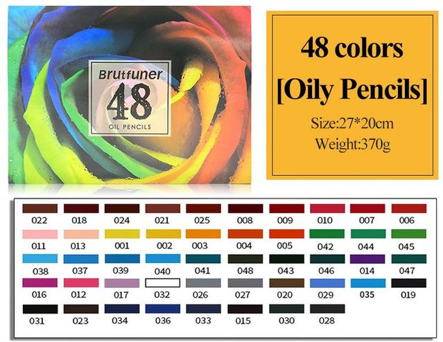 Bestbags Professionelles Ölfarben-Buntstift-Set in Mehrfarben mit weichem Aquarell-Effekt zum Zeichnen und Skizzieren, 48 Stück - Bild 1