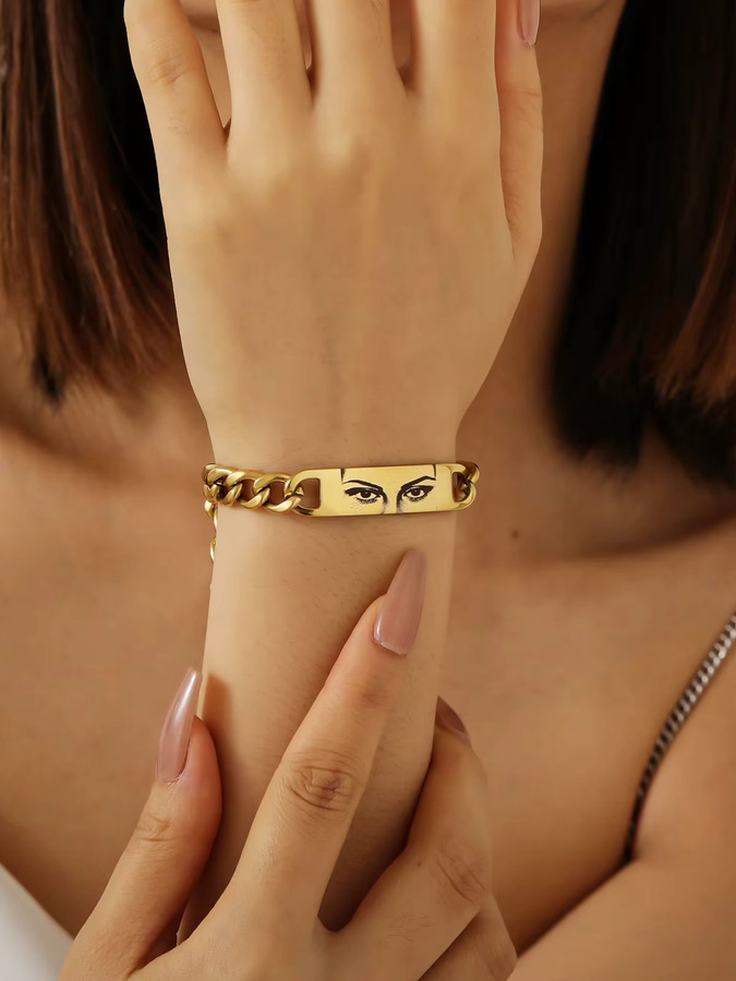 Dascusto Armband, Edelstahl, Gold, personalisiertes Bildarmband - Bild 5