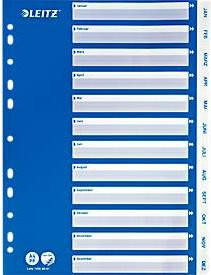 LEITZ PP-Register mit blauem Deckblatt und Kalender Jan.-Dez. in Weiß und Blau - Bild 1