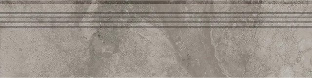 Feinsteinzeug Trittstufe Massa von UNITED TILE UND MOSAIC in Anthrazit, glasiert und matt, B: 120 cm, H: 30 cm - Bild 1